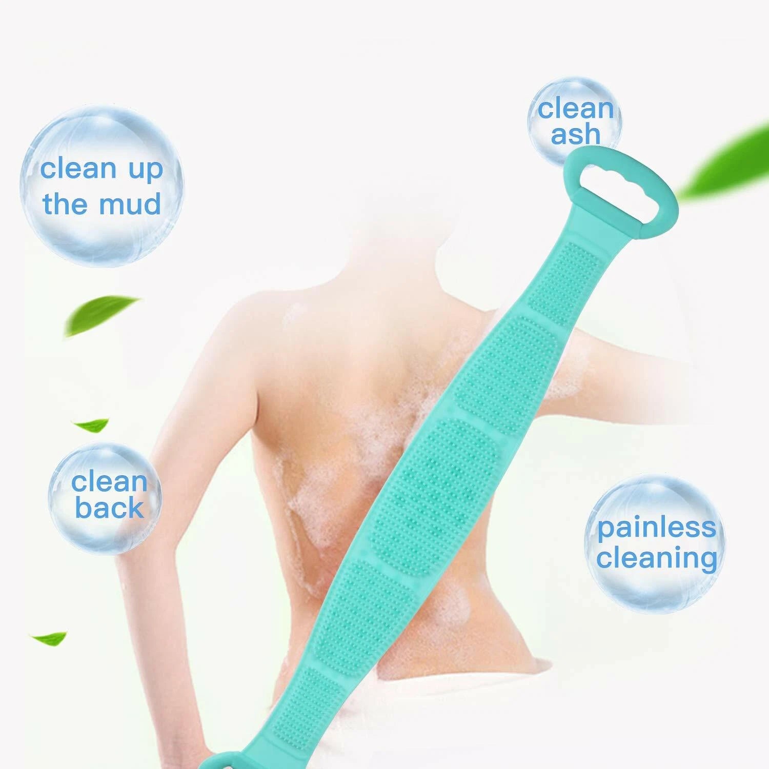 Silicone Body Scrubber Shower Bath Body Brush for Men Women Washer Exfoliating