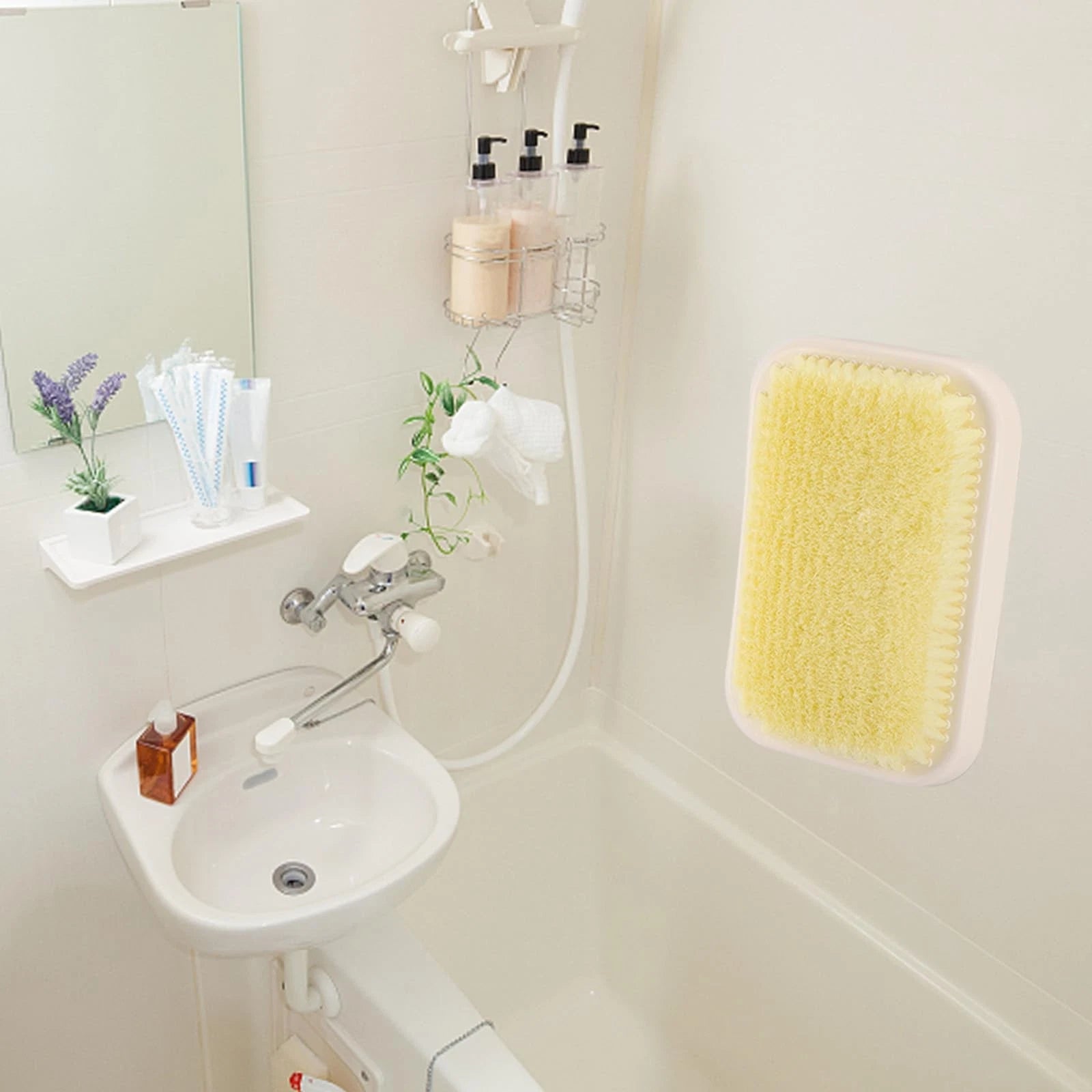 Wall Mounted Back Scrubber for Shower, Large Exfoliating Bath Wash Pad, Hands...