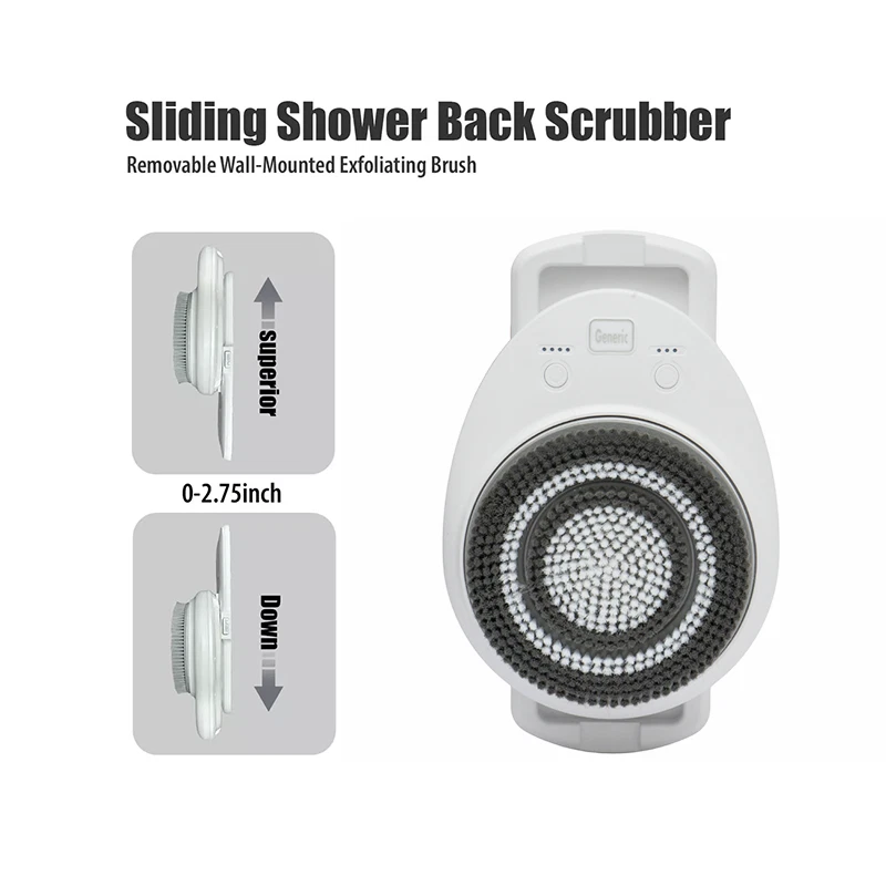 Wall Mounted Back Scrubber Electric Bath Brush 360° Automatic Bathing Machine