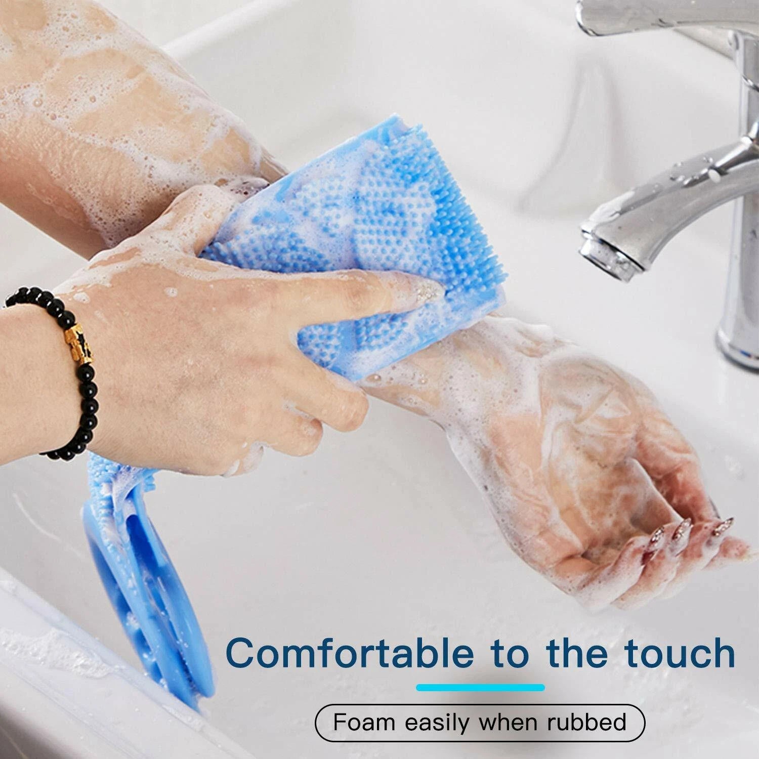 Silicone Body Scrubber Shower Bath Body Brush for Men Women Washer Exfoliating