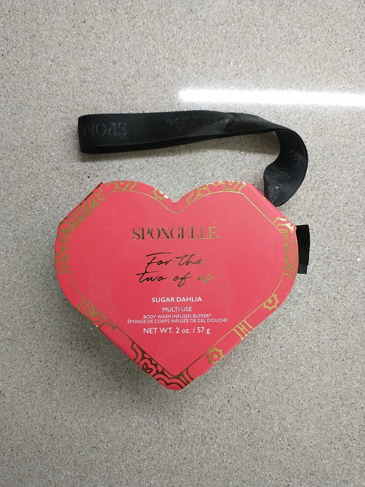 Spongelle Sugar Dahlia Body Wash Infused Buffer Sponge NEW