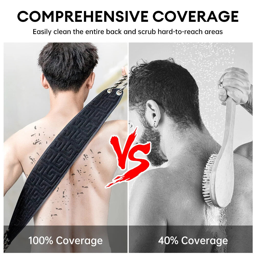 Washing Back Strap Bath Brush Exfoliator Back Shower Strap Back Scrubbing Towel
