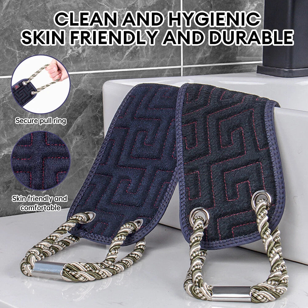 Washing Back Strap Bath Brush Exfoliator Back Shower Strap Back Scrubbing Towel