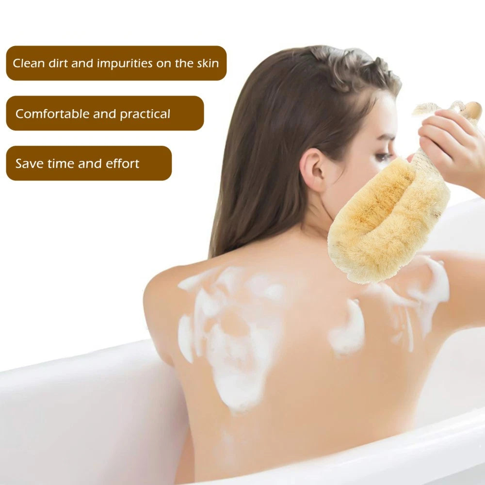 Sisal Shower Brush Body Exfoliator Scrubber Handheld Bath Back Scrubbing