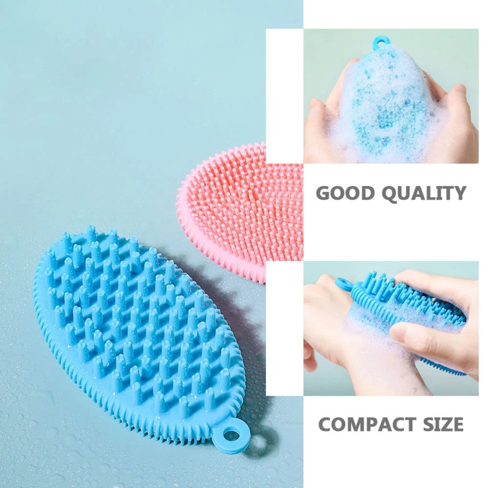 Bath Brush Body Exfoliator Newborn Baby Hair Washing Skin Scrubber