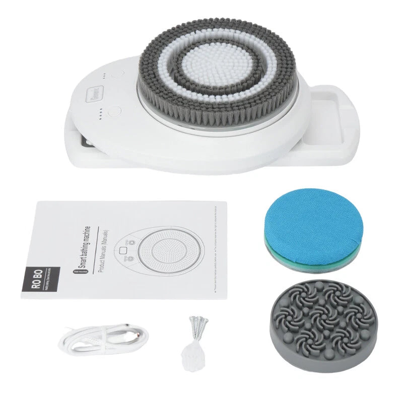 Wall Mounted Back Scrubber Electric Bath Brush 360° Automatic Bathing Machine