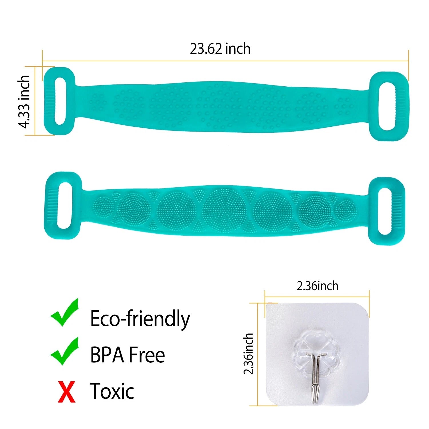 Silicone Body Scrubber Shower Bath Body Brush for Men Women Washer Exfoliating