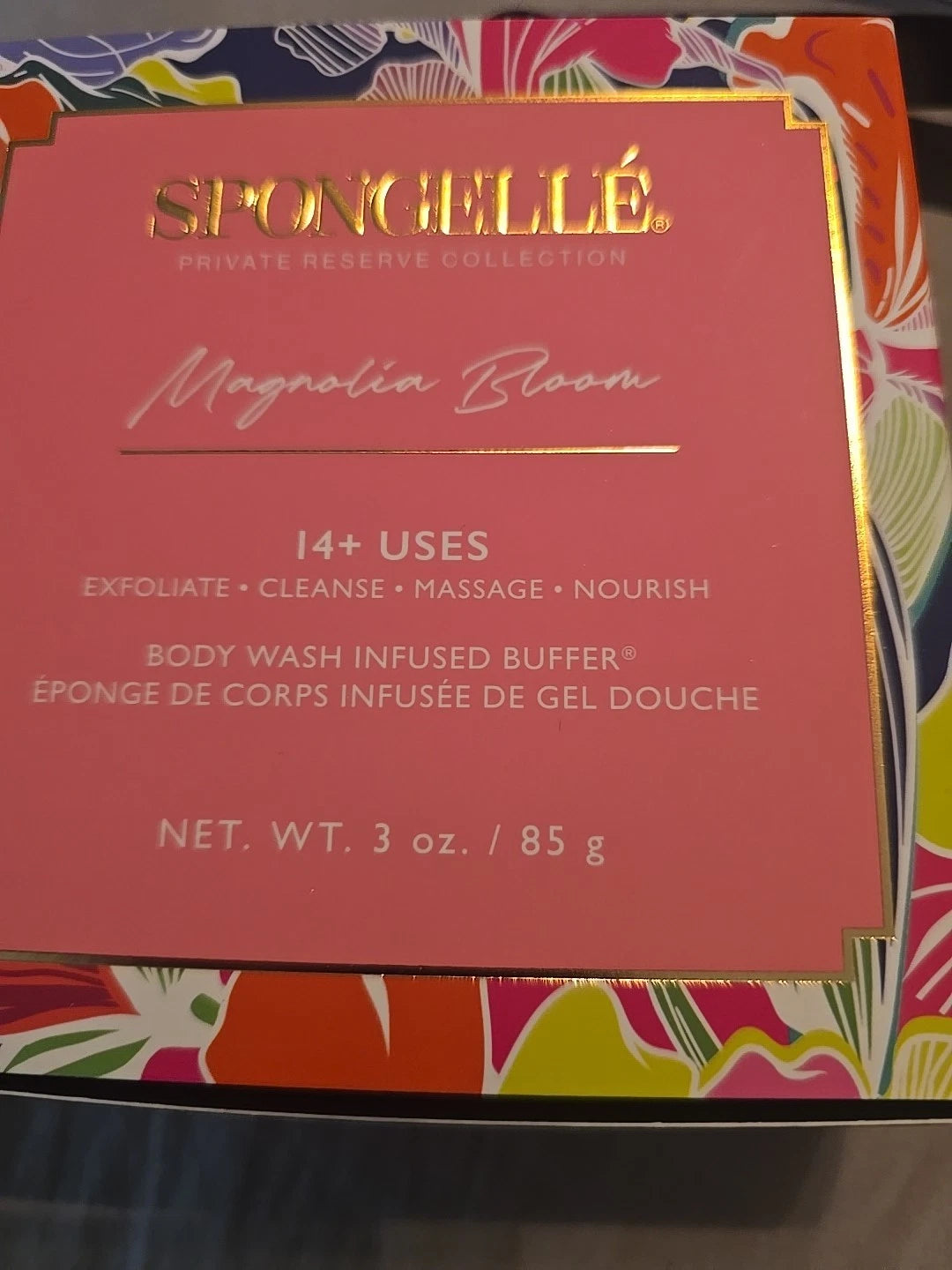 Spongelle MAGNOLIA BLOOM Infused Body Buffer Bath Sponge Great Scent NIB