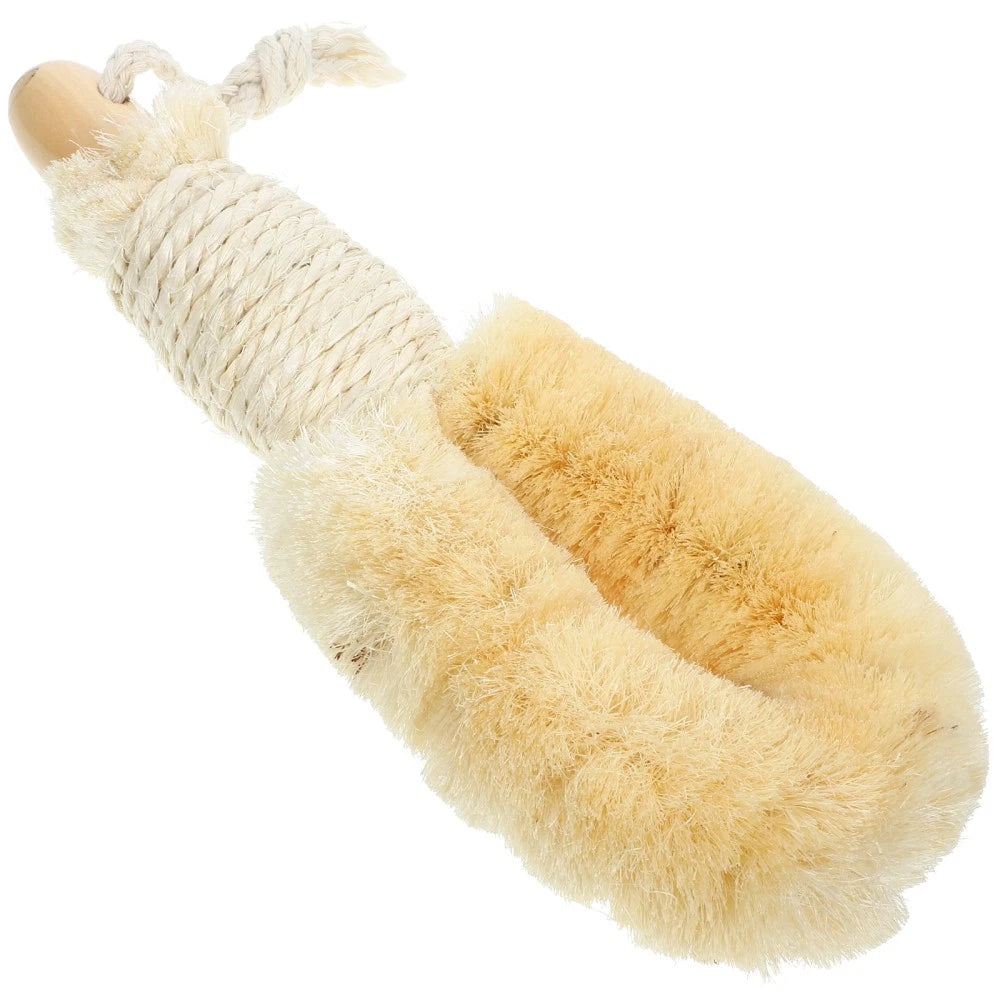 Sisal Shower Brush Body Exfoliator Scrubber Handheld Bath Back Scrubbing