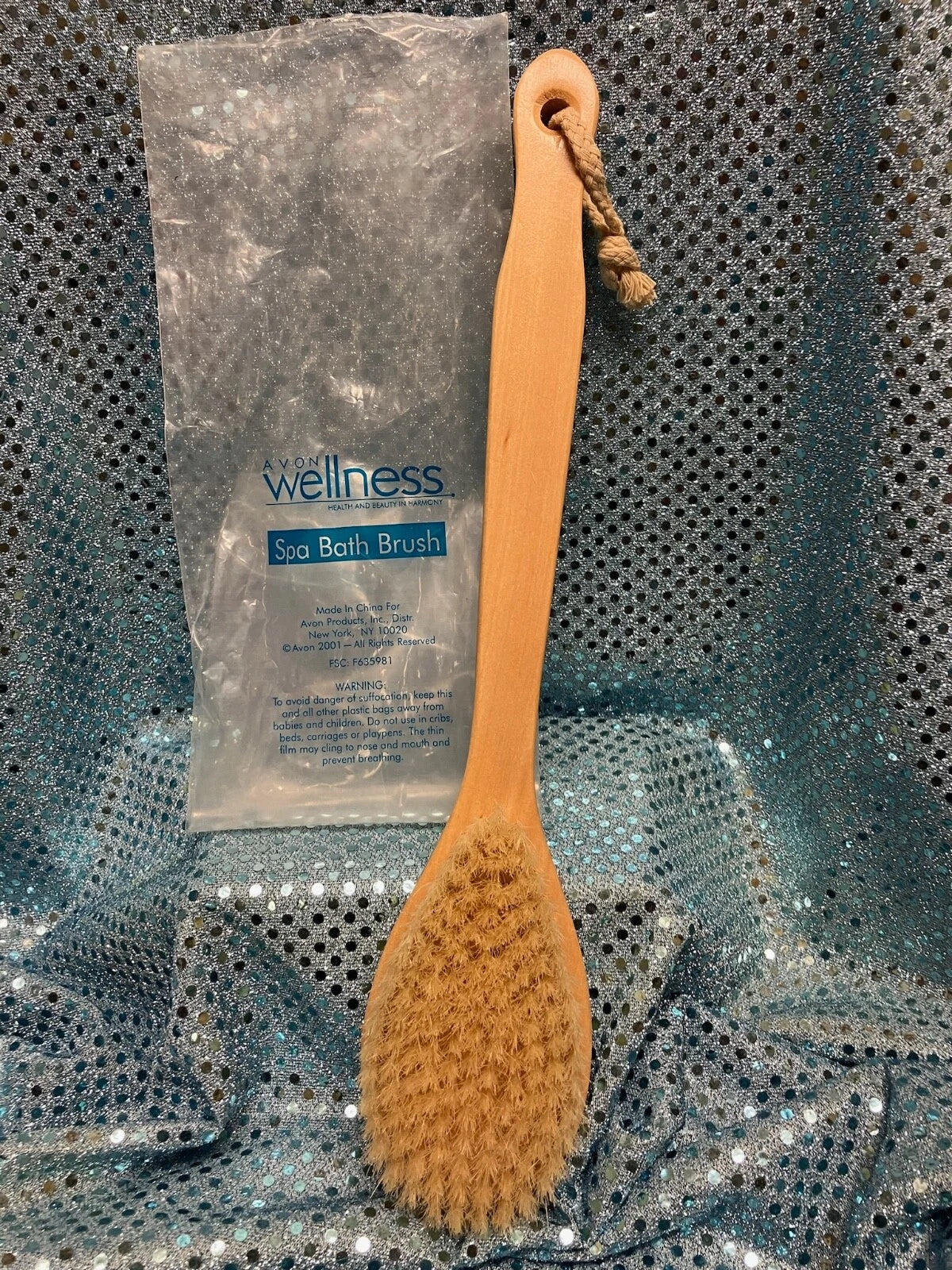 Vintage Avon - The Wood Bath & Shower Brush - Wellness Spa Bath Brush - NOS