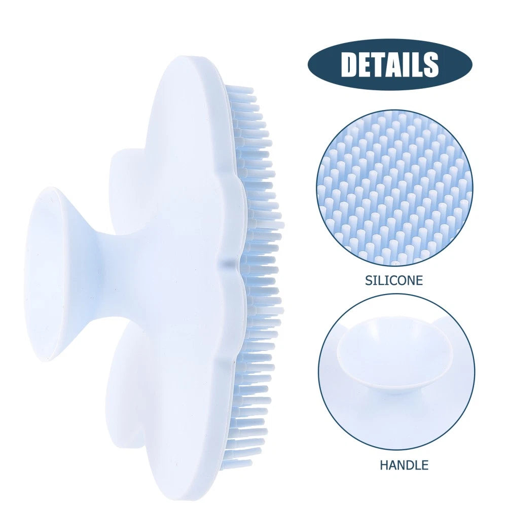 Silicone Bath Brush Child Baby Shower Exfoliating Scrubber Double-sided