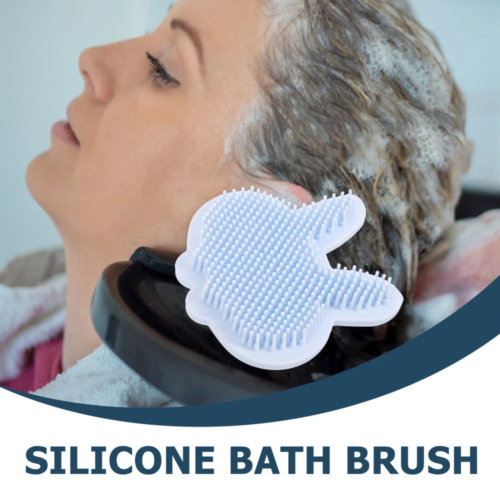 Silicone Bath Brush Child Baby Shower Exfoliating Scrubber Double-sided