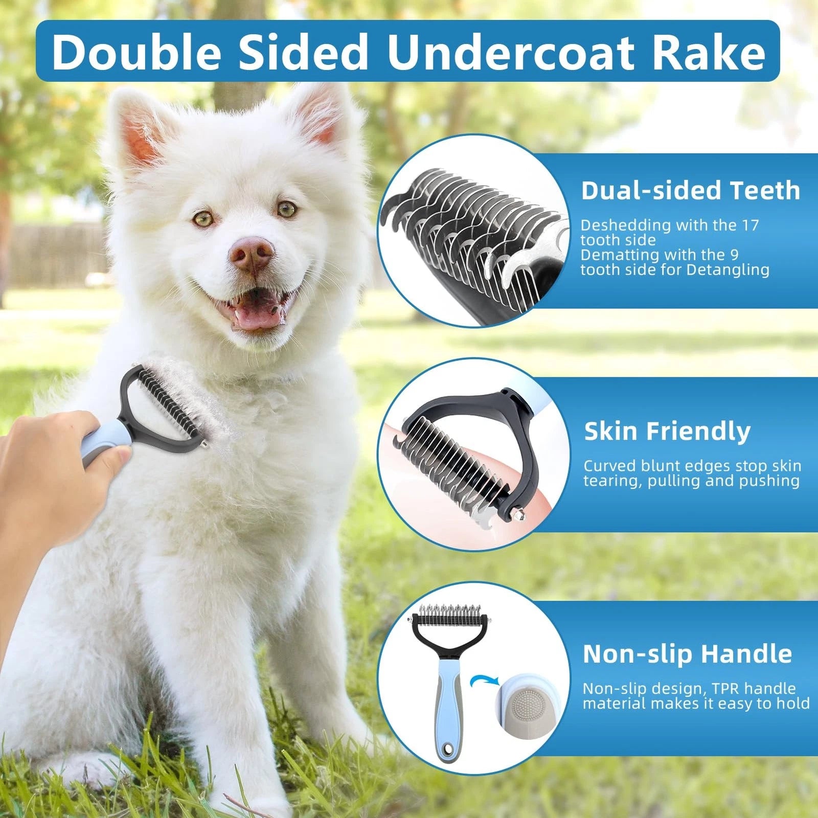 Dog Brush Dog Grooming Kit 6PCS Dog Brush for Shedding-Dog Brushes for Groomi...