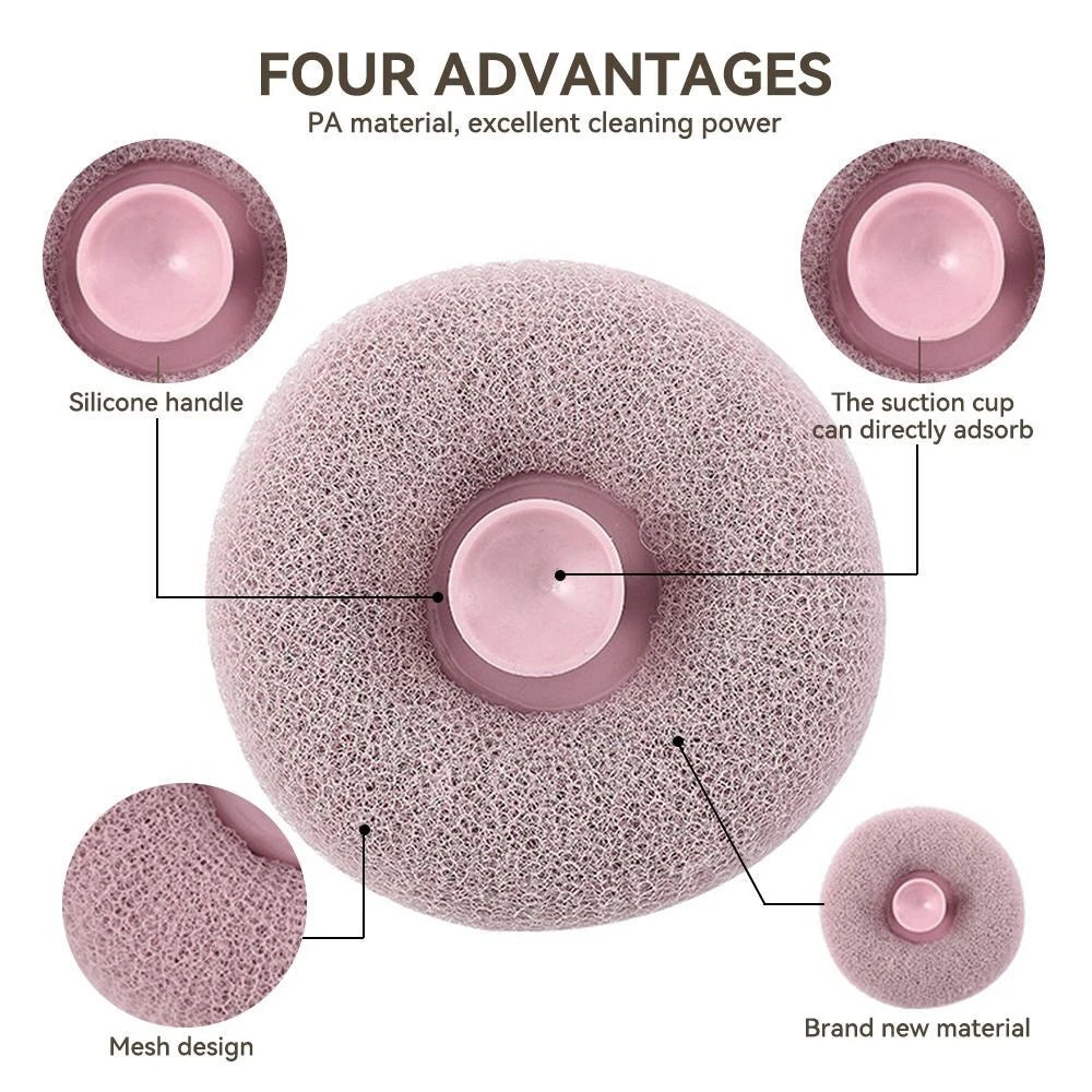 New Sunflower Suction Cup Bath Ball Scrubber Massage Bath Scrub Mud Rub Back