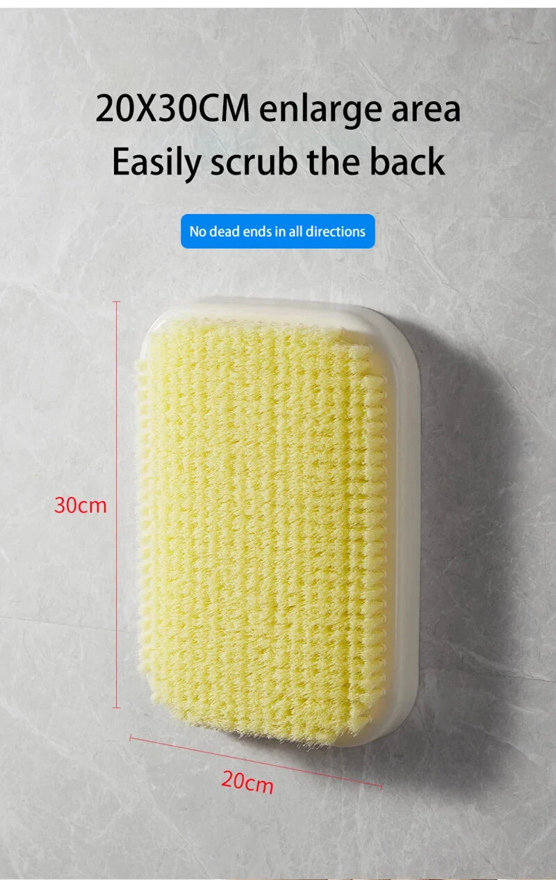 Scrubber Wall Mounted Body Brush Back Shower Large Exfoliating Rub Bathroom Pad