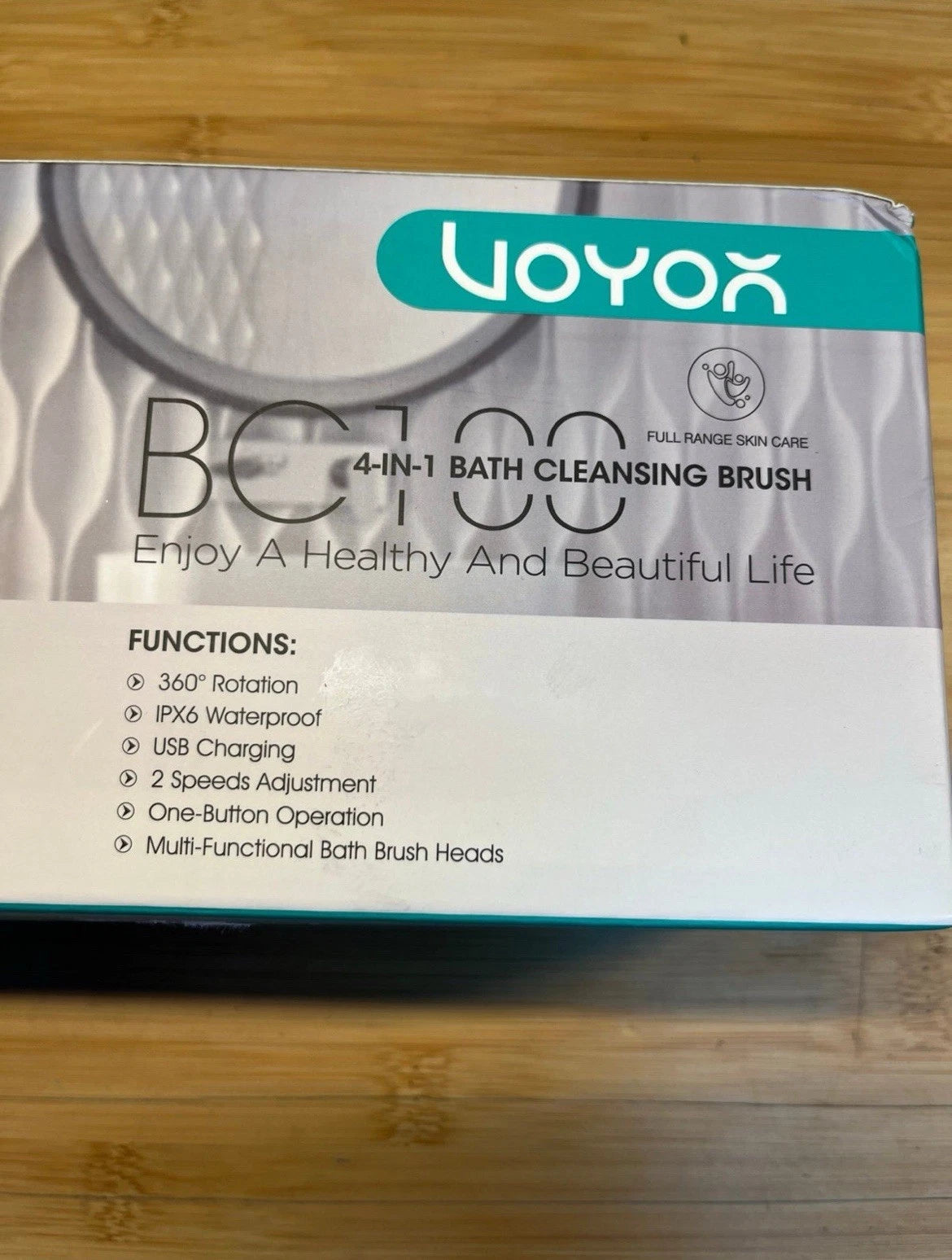Electric Body Brush Back Scrubber For Shower Rechargeable Exfoliating Bath Brush