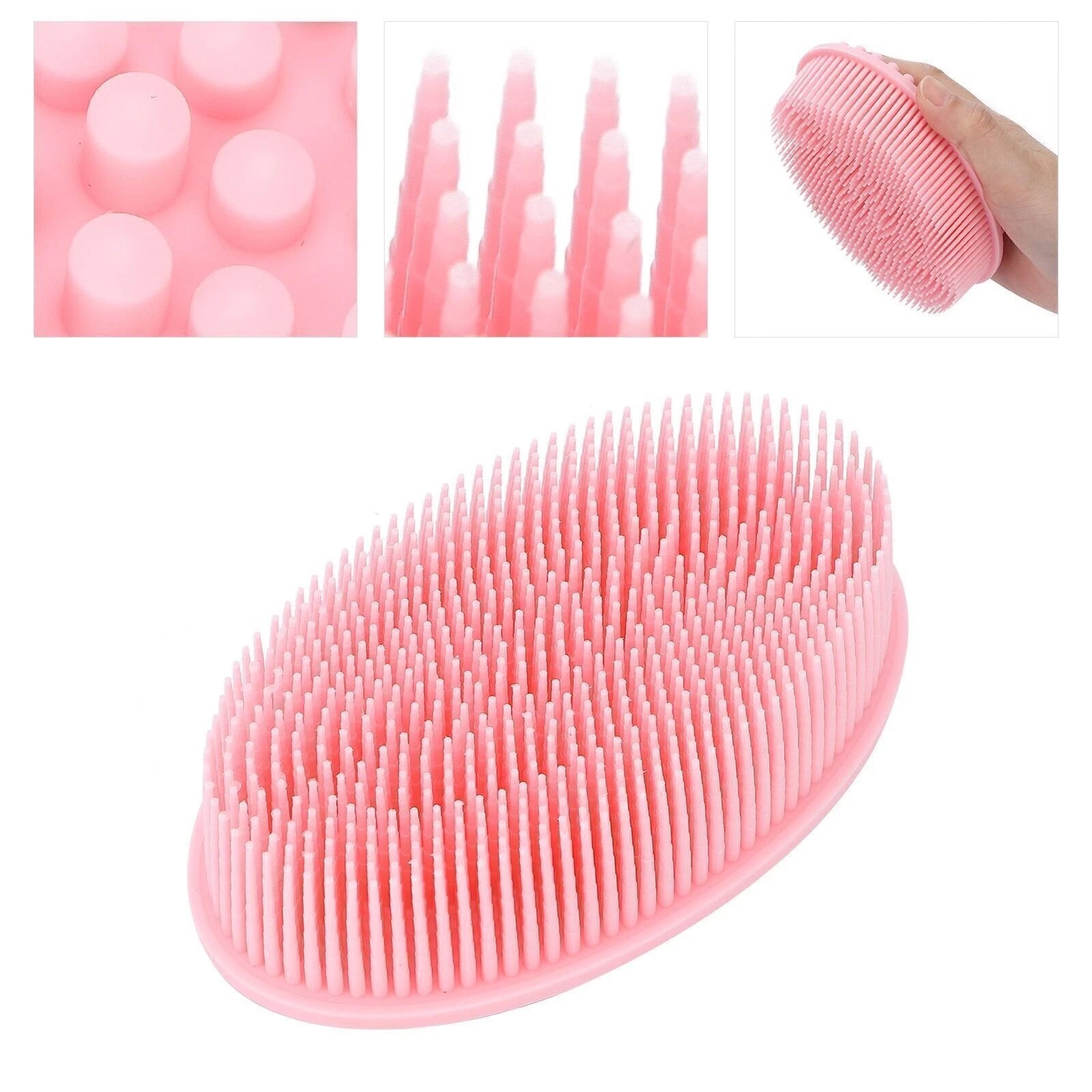Silicone Body Exfoliating Brush Baby Bath Massage Brush Shower Scalp Scrubber