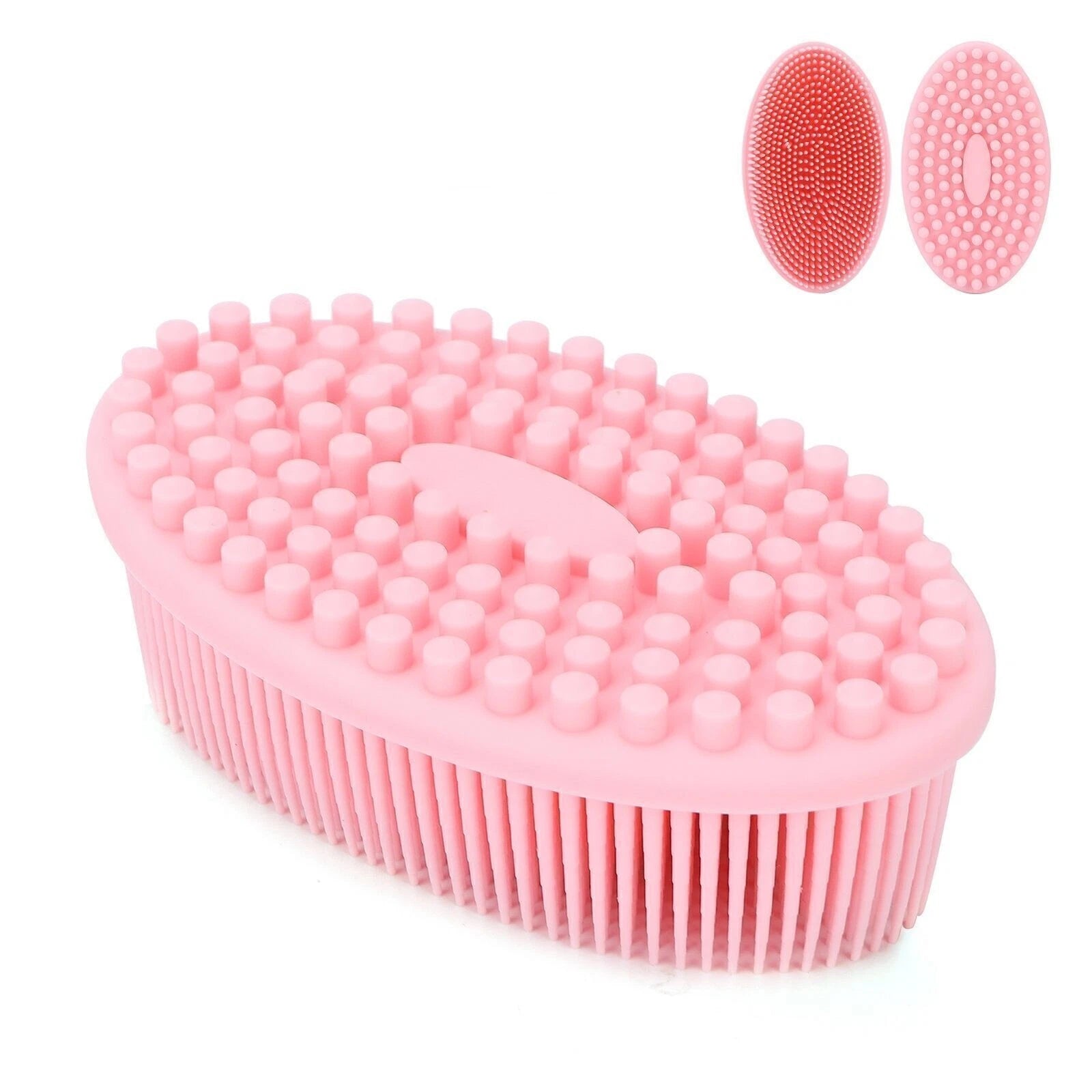 Silicone Body Exfoliating Brush Baby Bath Massage Brush Shower Scalp Scrubber