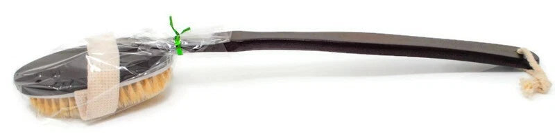 Wooden Bath Shower Brush With Removable Handle, Long Handle Back Scrubber