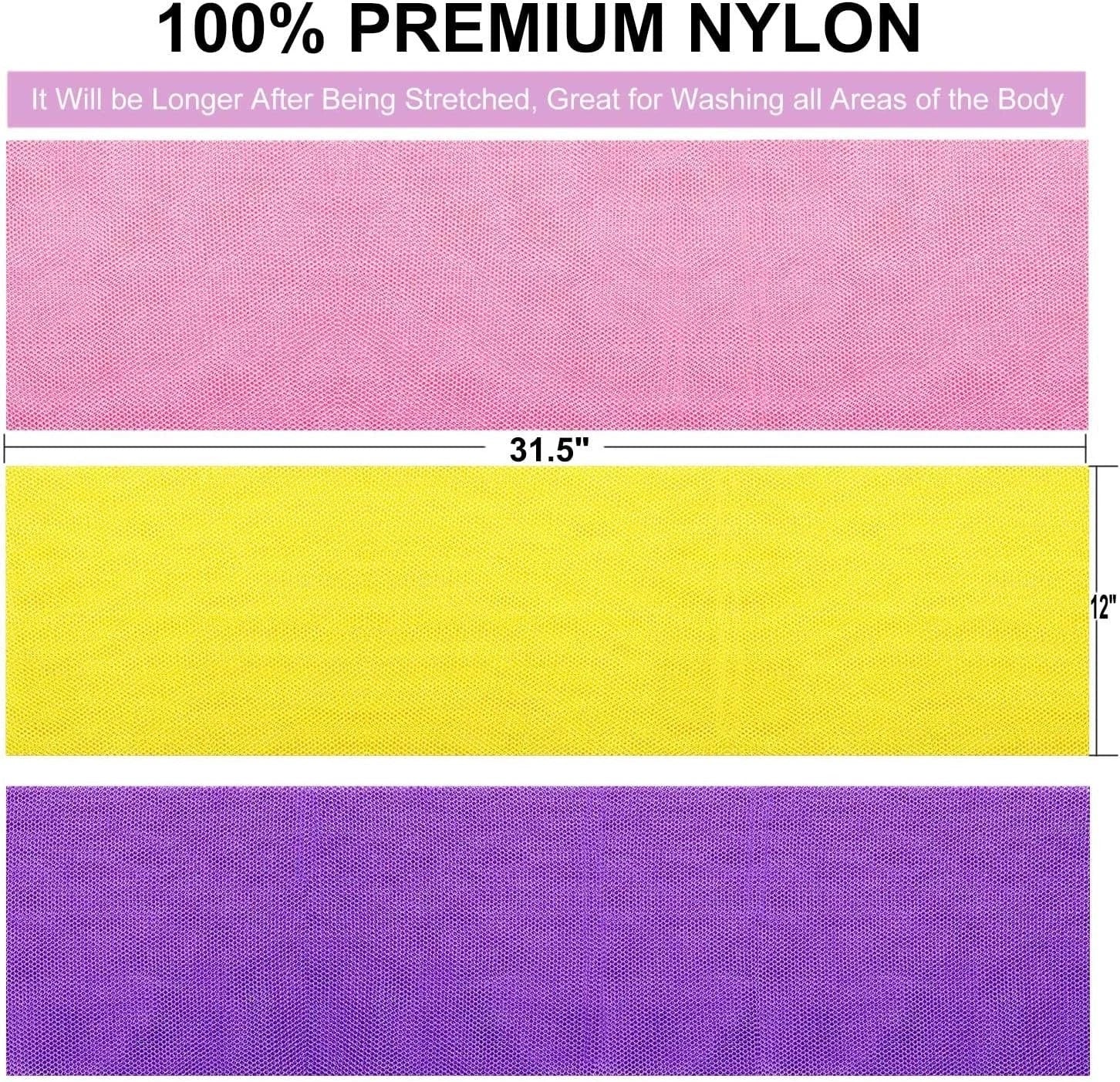 3 Pieces African Net Bath Sponge African Exfoliating African Scrubbing Long Net