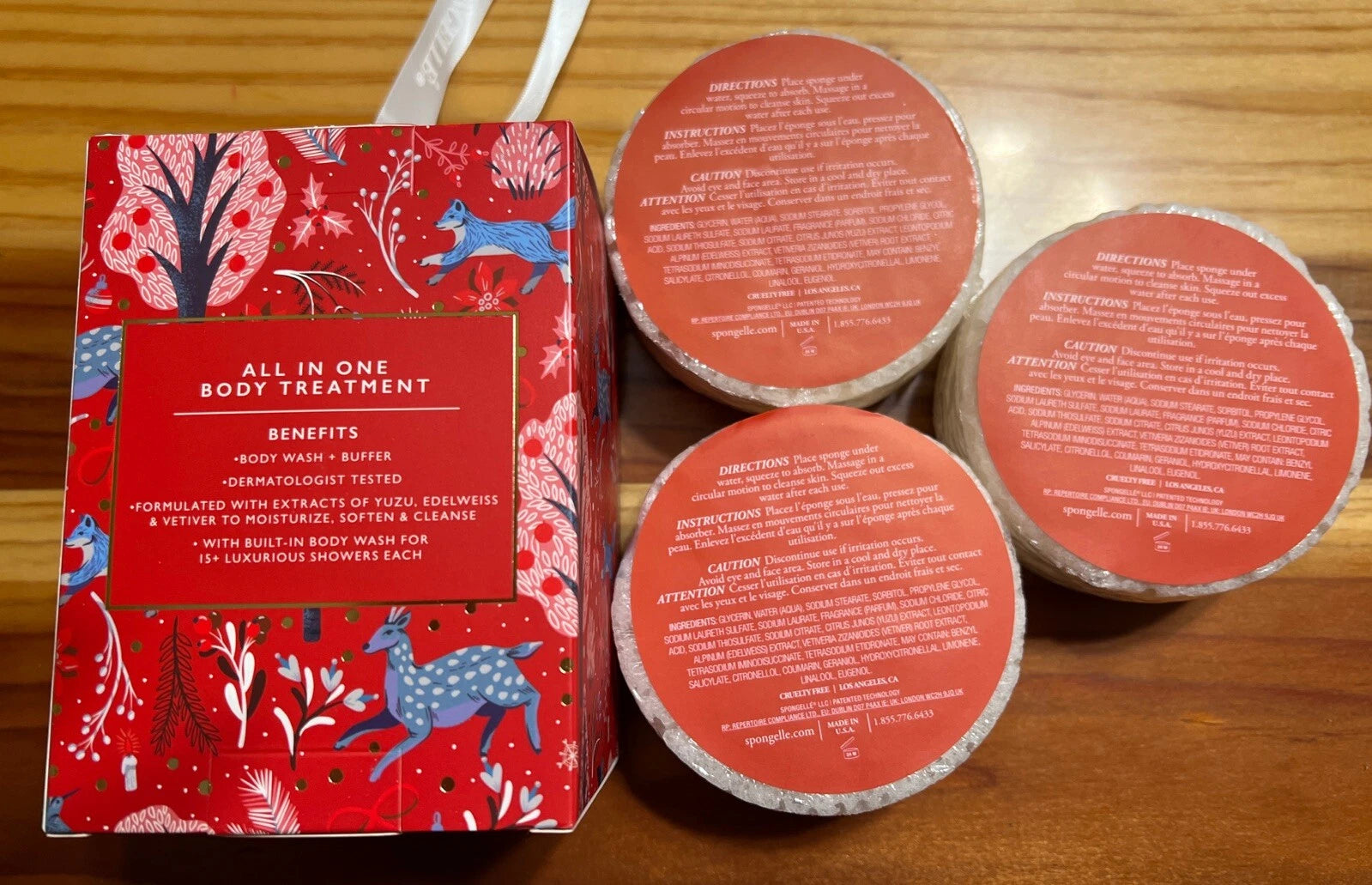 Spongelle CITRUS LYCHEE * PEPPERMINT SUGAR * CINNAMON AMBER Trio (3) Buffers