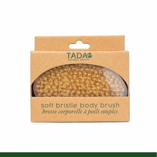 TADA Soft Bristle Body Brush; Exfoliating, Gentle, Boar Bristles, Eco-Friendly