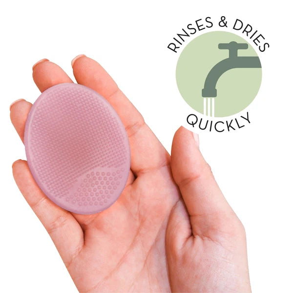 Pink Exfoliating Massaging Cradle Cap Bath Brushes 2"x2.5" Baby 2 Pack