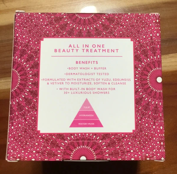 Spongelle PINK HYDRANGEA DUO Flower (Set Of 2) Infused Sponge Bath Buffer 5.5oz