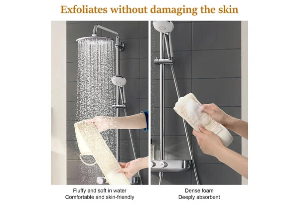 Natural Loofah Back Scrubber - Exfoliating Shower Sponge (1PC)