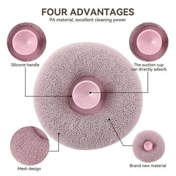 New Sunflower Suction Cup Bath Ball Scrubber Massage Bath Scrub Mud Rub Back