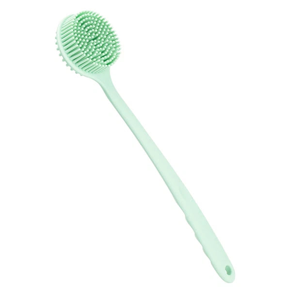 Silicone Back Scrubber Long Handle Soft Bristles Bath Brush With Massage Beads B