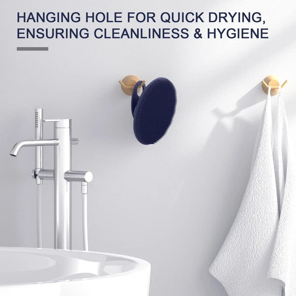 Silicone Body Scrubber Shower Bath Wash Brush Gentle Exfoliating Scrub Cleans...