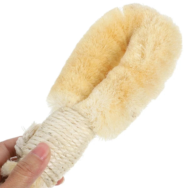 Sisal Shower Brush Body Exfoliator Scrubber Handheld Bath Back Scrubbing