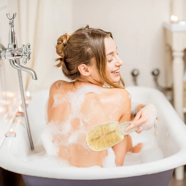 Sisal Shower Brush Body Exfoliator Scrubber Handheld Bath Back Scrubbing