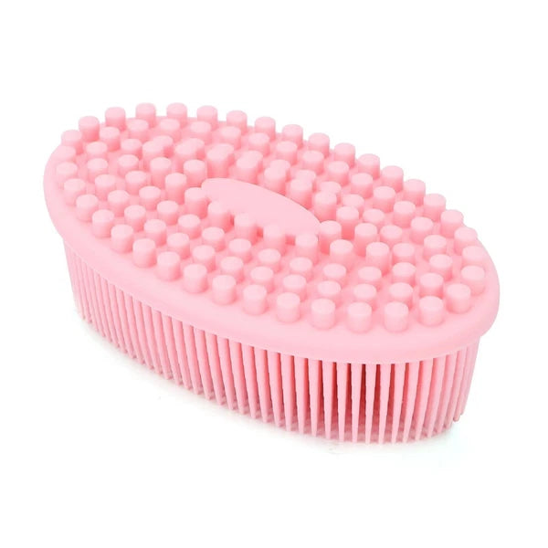 Silicone Body Exfoliating Brush Baby Bath Massage Brush Shower Scalp Scrubber