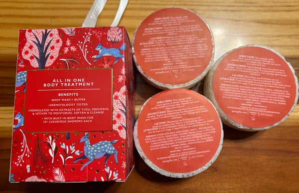 Spongelle CITRUS LYCHEE * PEPPERMINT SUGAR * CINNAMON AMBER Trio (3) Buffers