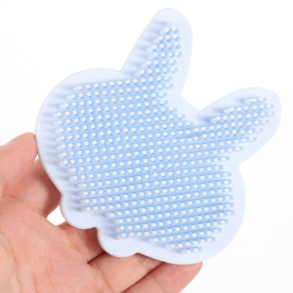 Silicone Bath Brush Child Baby Shower Exfoliating Scrubber Double-sided