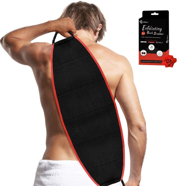 Exfoliating Body Scrubber with Handles Back Washer Back Scrubber for Shower B...