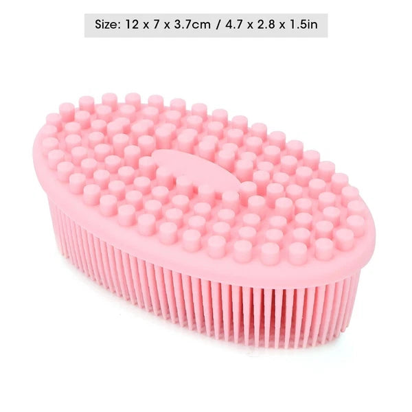 Silicone Body Exfoliating Brush Baby Bath Massage Brush Shower Scalp Scrubber