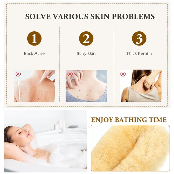 Sisal Shower Brush Body Exfoliator Scrubber Handheld Bath Back Scrubbing