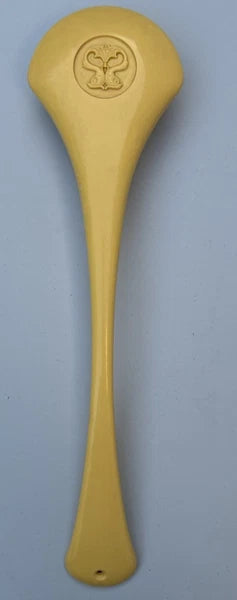 Vintage AVON Pale Soft Yellow Bath Shower Back  15" Handle Body Brush  Decor