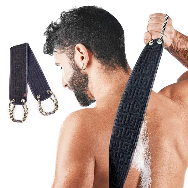 Washing Back Strap Bath Brush Exfoliator Back Shower Strap Back Scrubbing Towel