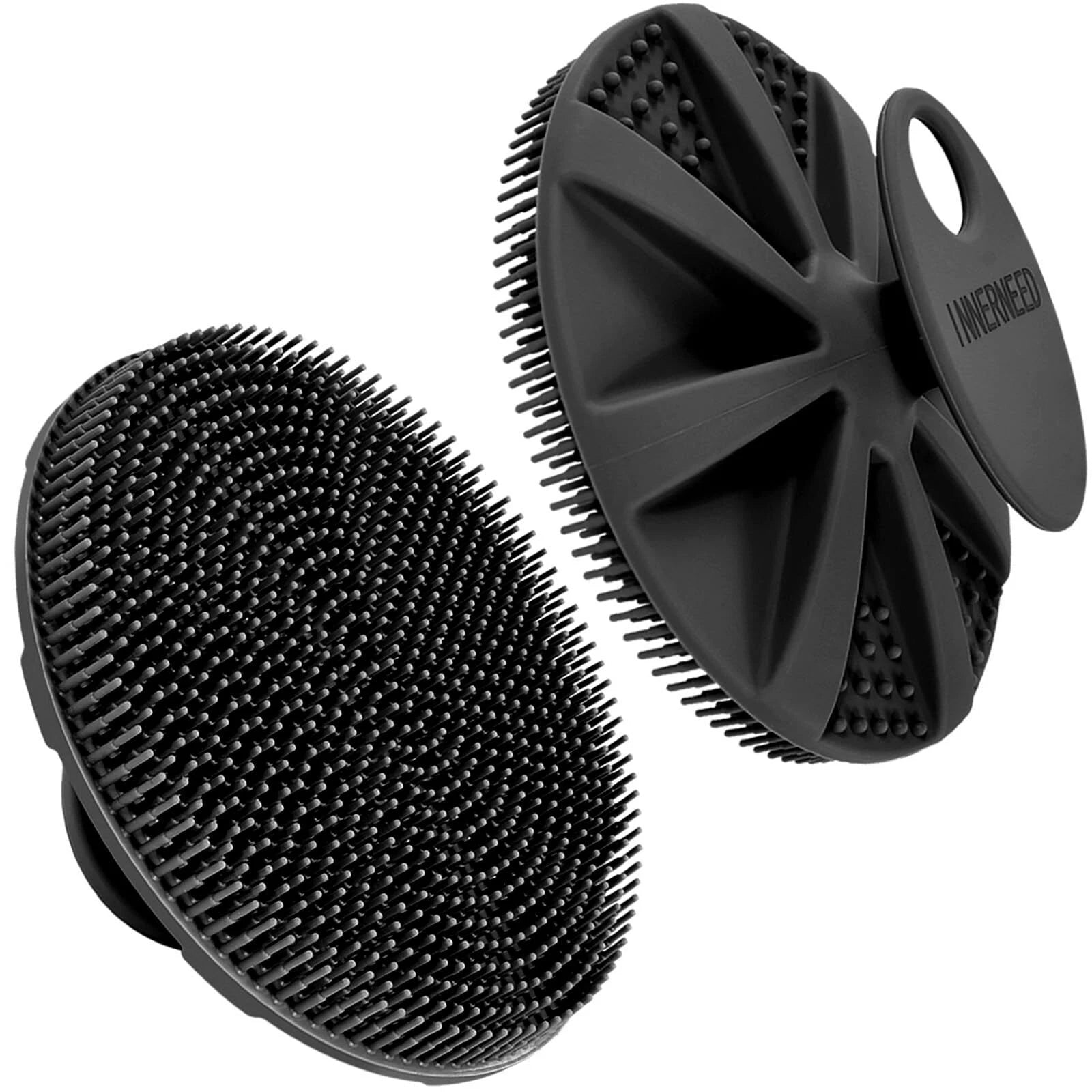 Food-Grade Soft Silicone Body Scrubber Shower Brush Handheld Cleansing Skin B...