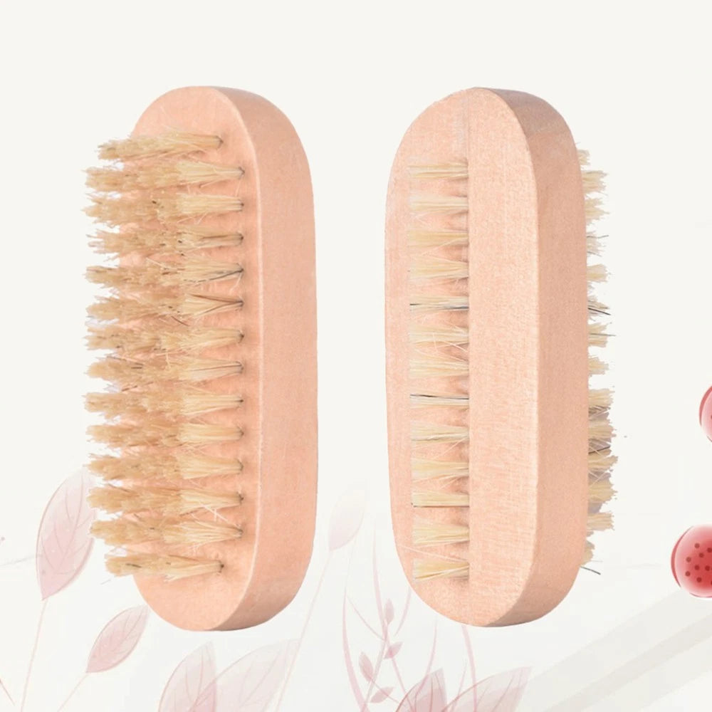 2pcs Wooden Shower Scrubber for Bathing Exfoliation
