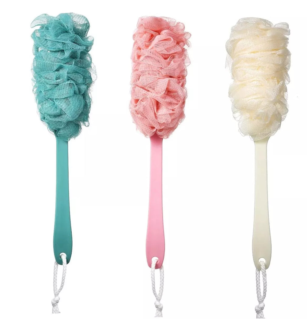 New Bath Loofah Sponge Brush Shower Long Handle Back Scrubber Bathing Accessorie