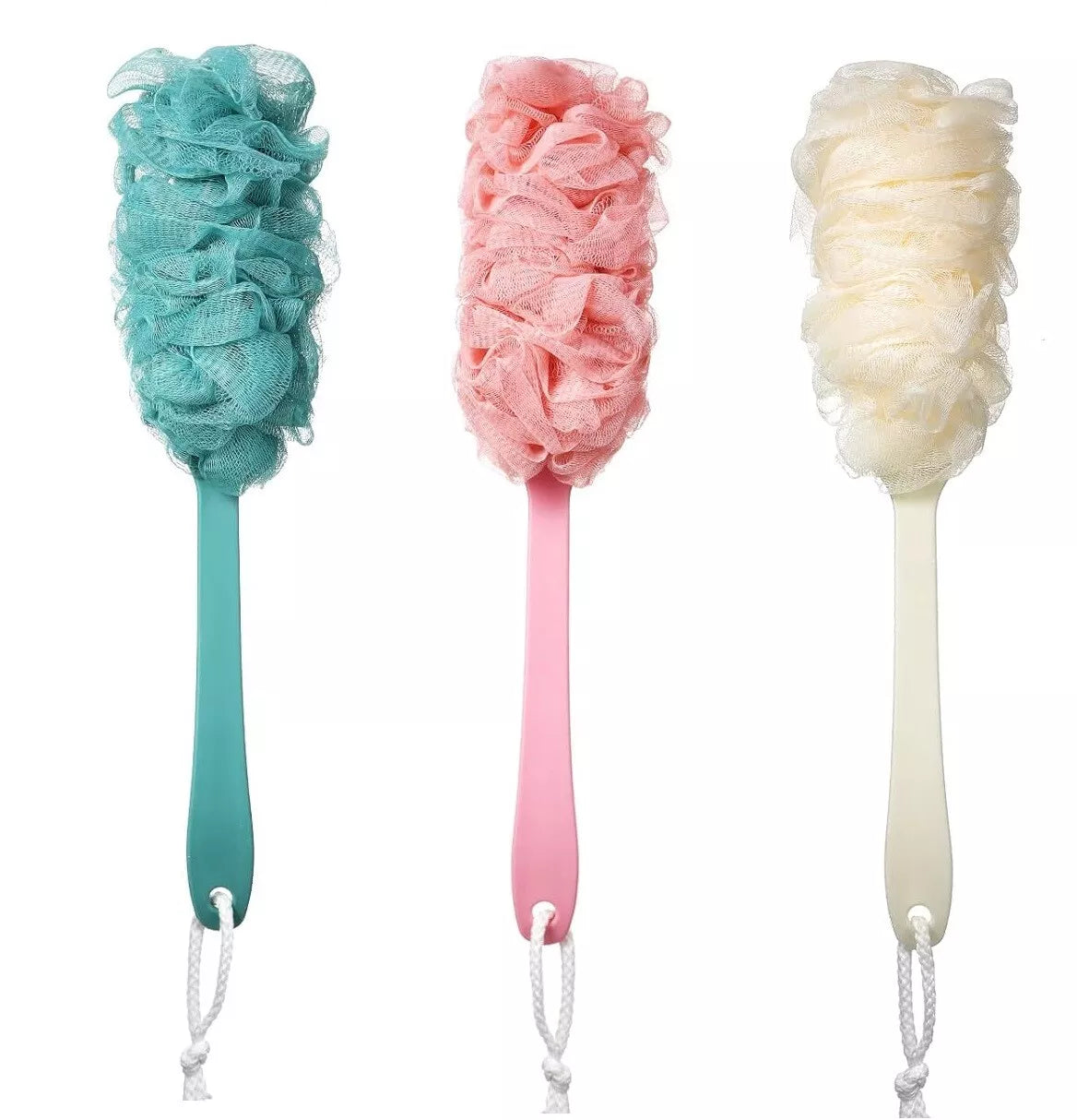 New Bath Loofah Sponge Brush Shower Long Handle Back Scrubber Bathing Accessorie