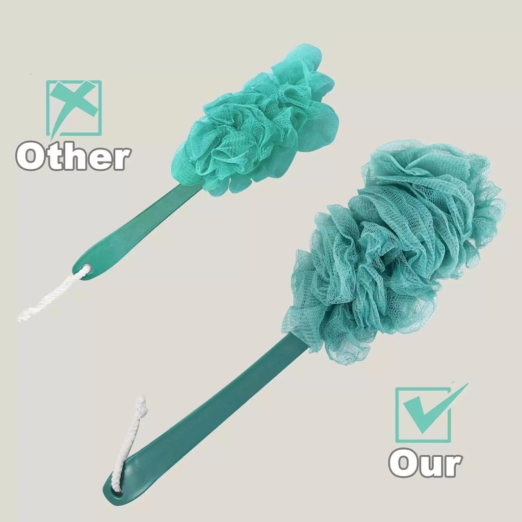 2Pack Back Scrubber for Shower,  Loofah on a Stick as Shower Brush Exfoliating