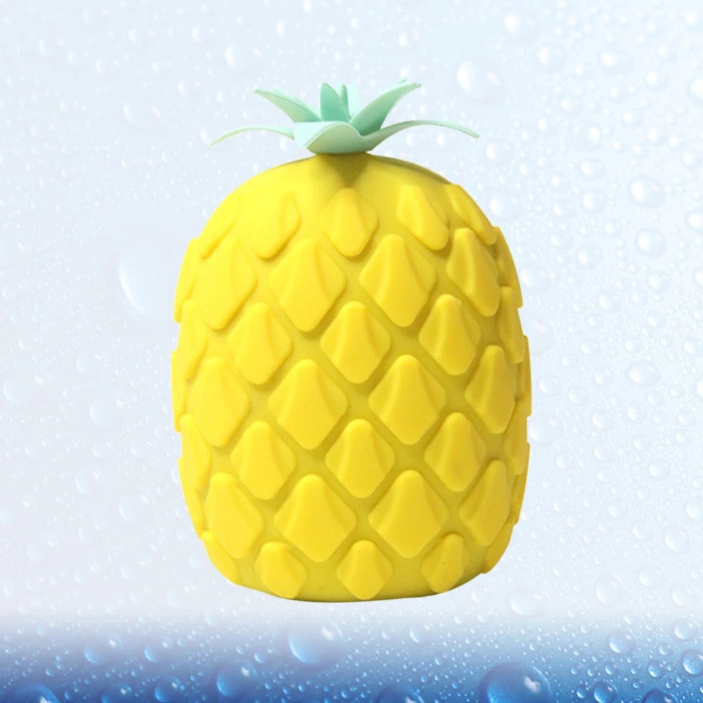 2 pcs Silicone Bath Brush Cartoon Pineapple Shape Body Shower Brush Body