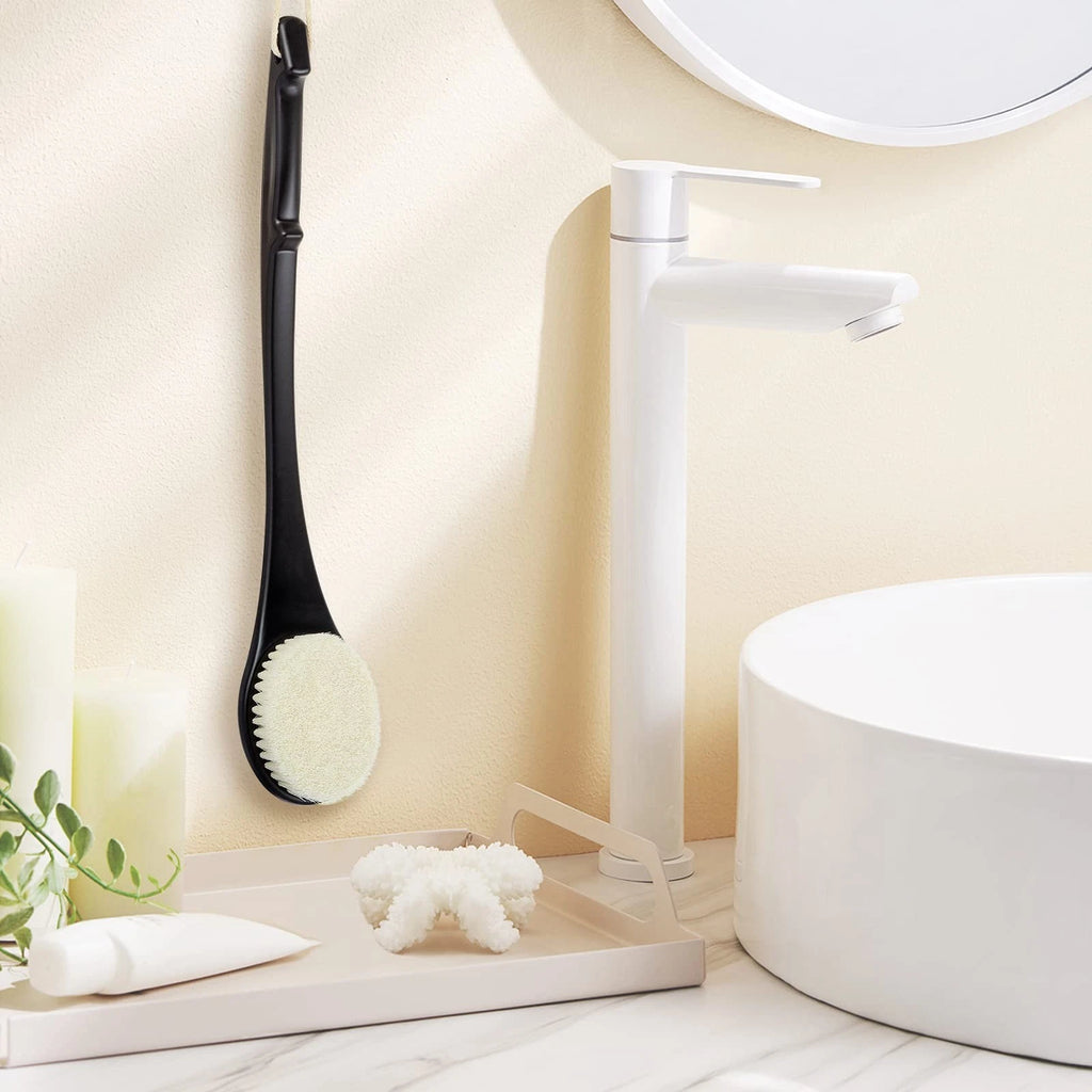 17Inch Long Handle Body Back Scrubber Shower Brush for Deep Cleaning Exfoliation
