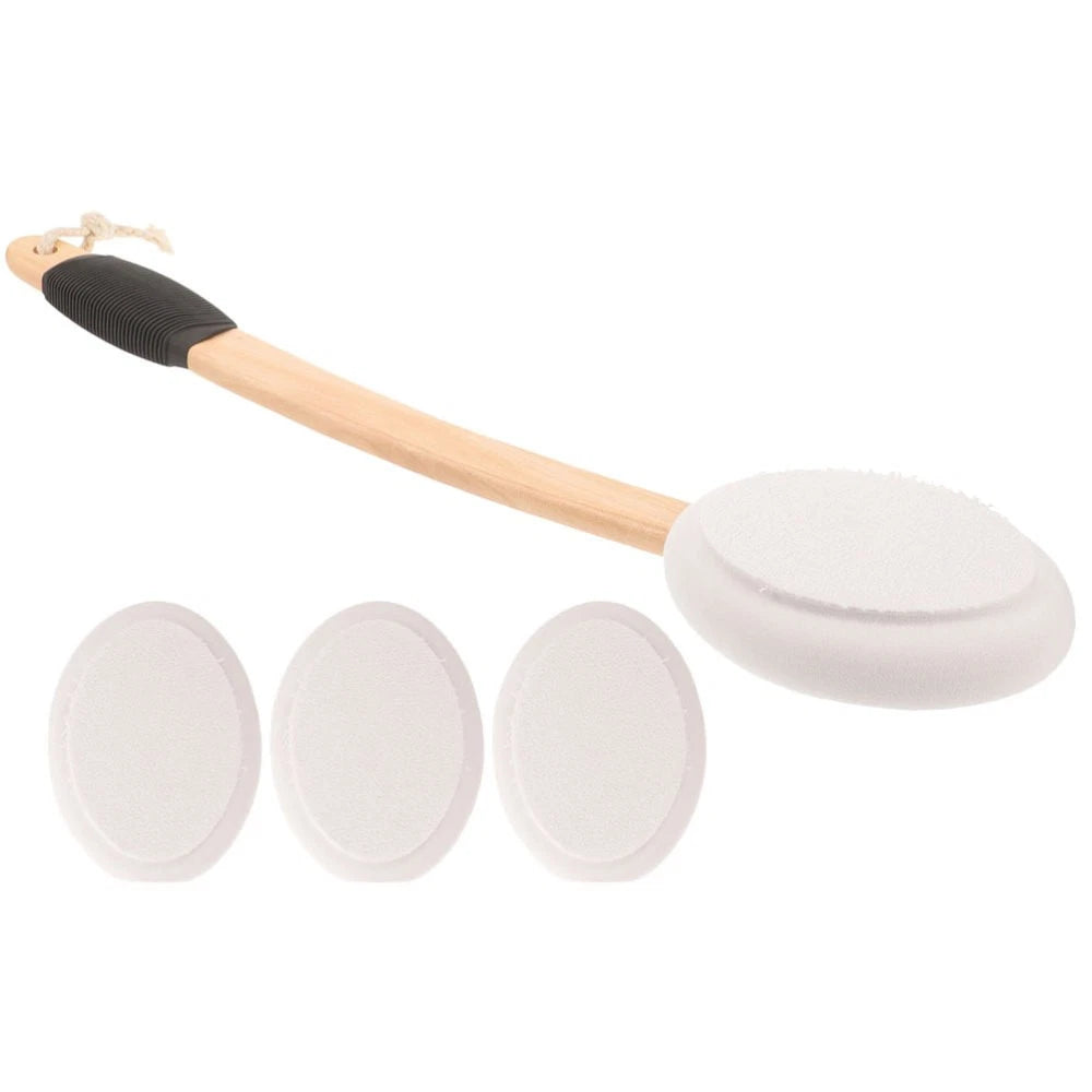 Anti-slip Bath Brush Set Baby Man Cream Applicator for Back Lotion Medicine